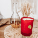 Bougie_Art & Cires_Bougie effet Pailleté_Bulle Rouge