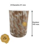 Bougies-Art-&-Cires---Glitter_220g--Dimensions-verre-soufflé---Cire-végétale